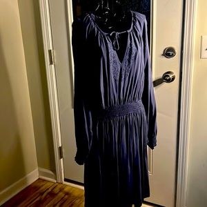 Torrid Blue Dress with Embroidered Details